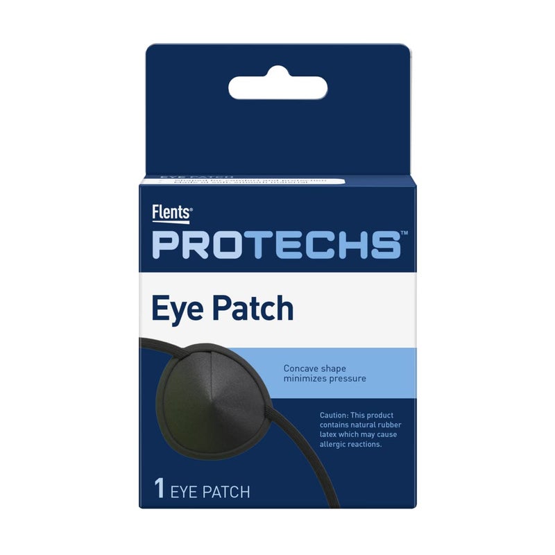 Flents Eye Patch, Black, Concave Shape for Pressure-Free Comfort, One Size Fits Most, Lightweight & Adjustable Strap, Ideal for Eye Protection, Amblyopia Treatment, or Post-Surgery Recovery - Image 3